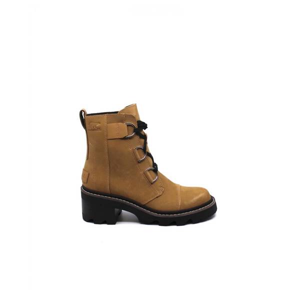 NEW SOREL joan now lace caribou boot in buff/black - Picture 2 of 3